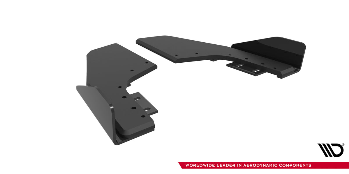 Street Pro Heck Ansatz Flaps Diffusor V.2 + Flaps V.2 passend für VW Golf R Hatchback Mk8 / Mk8 Facelift schwarz Hochglanz – Ansicht 5