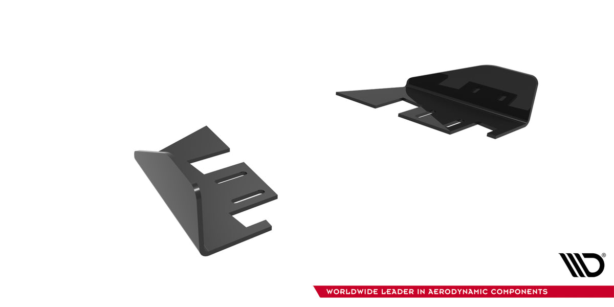 Hintere Seiten Flaps V.2 passend für VW Golf R Hatchback Mk8 / Mk8 Facelift schwarz Hochglanz – Ansicht 3