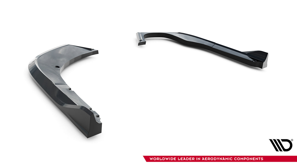 Heck Ansatz Flaps Diffusor V.2 passend für Skoda Superb Sportline Mk4 schwarz Hochglanz – Ansicht 5