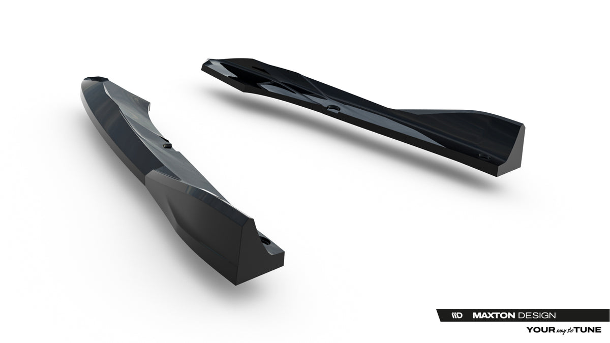 Heck Ansatz Flaps Diffusor V.6 passend für Cupra Leon ST Mk1 Facelift schwarz Hochglanz – Ansicht 6