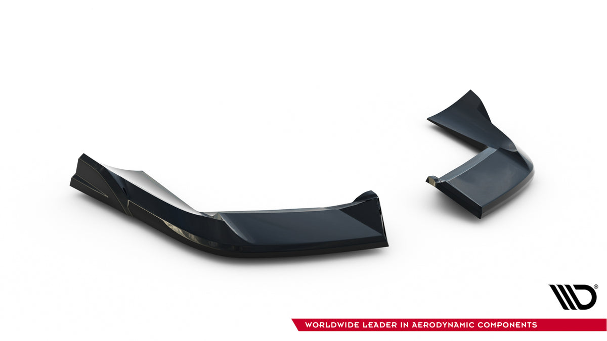 Heck Ansatz Flaps Diffusor passend für Porsche Cayenne Sport Design SUV / Coupe Mk3 schwarz Hochglanz – Ansicht 4