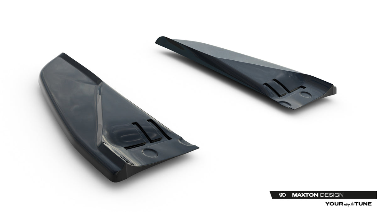 Heck Ansatz Flaps Diffusor V.1 passend für Tesla Model S Mk1 schwarz Hochglanz – Ansicht 5