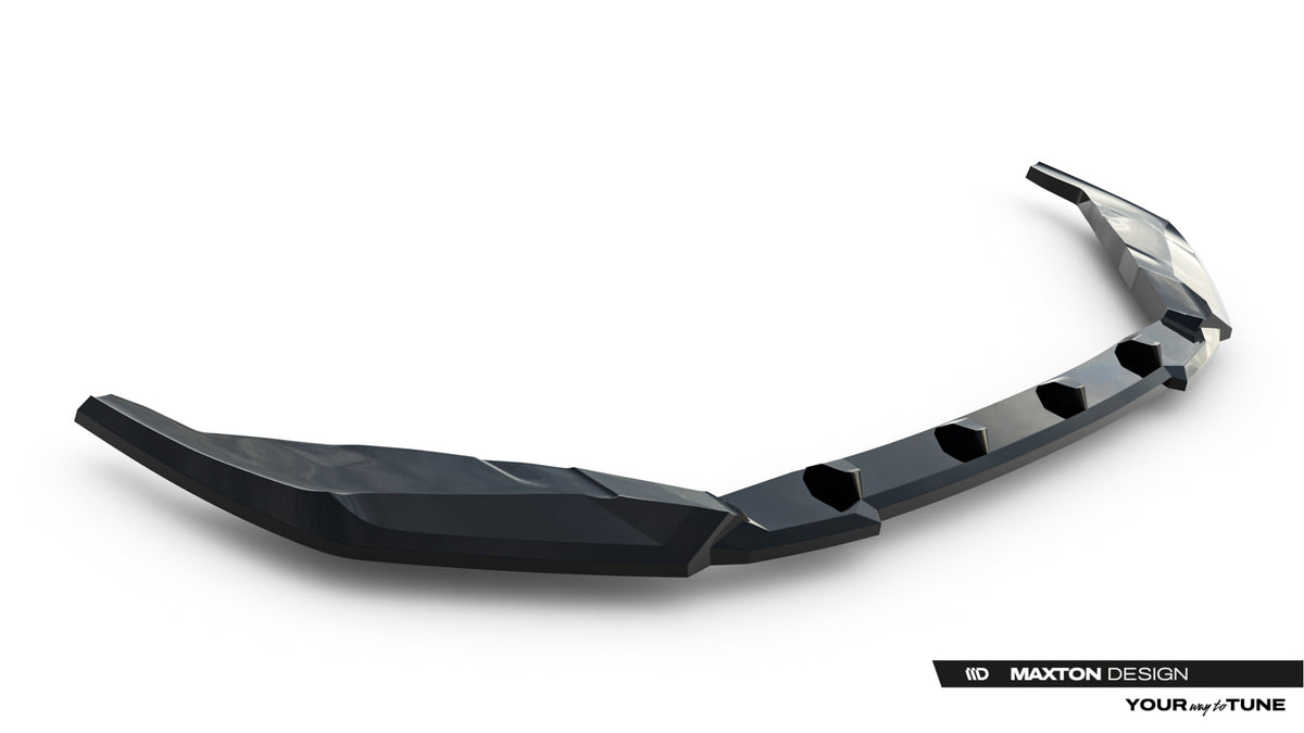 Street+ Spoilerlippe Front Ansatz V.1 passend für Lexus IS 500 Mk3 Facelift 2 (XE30) schwarz Hochglanz – Ansicht 6