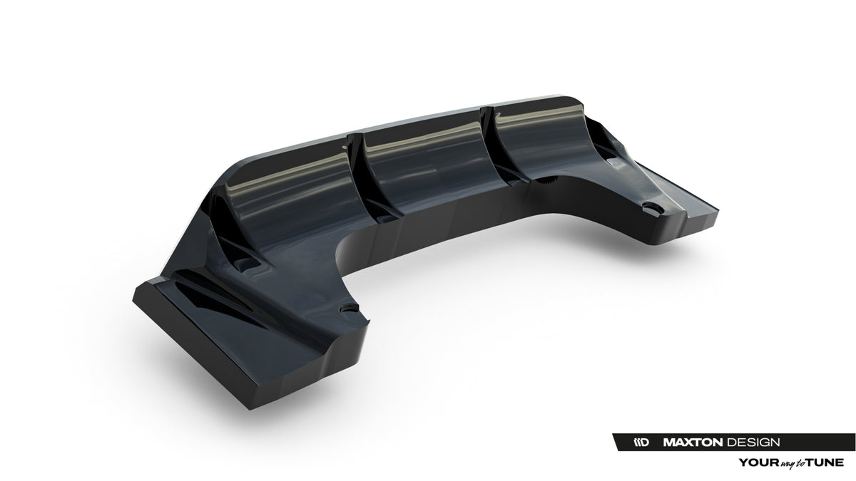 Street+ Mittlerer Diffusor RACE passend für BMW X1 M35i U11 schwarz Hochglanz – Ansicht 7