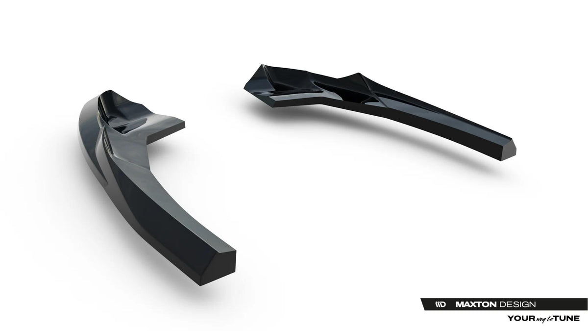 Heck Ansatz Flaps Diffusor V.1 passend für Audi RS3 Limousine 8Y Facelift schwarz Hochglanz – Ansicht 6