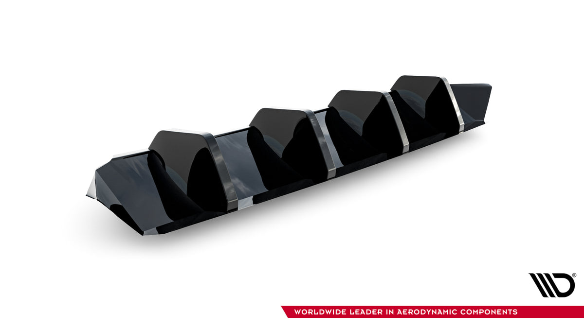Diffusor Heck Ansatz passend für Skoda Superb Sportline Mk4 schwarz Hochglanz – Ansicht 6