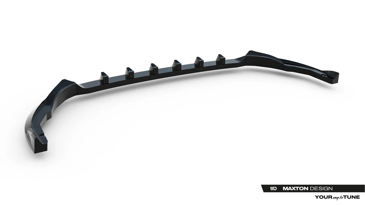 Street+ Spoilerlippe Front Ansatz V.1 passend für VW Transporter T7 schwarz Hochglanz – Ansicht 6
