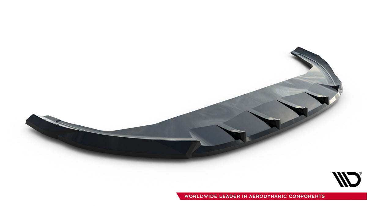 Street+ Spoilerlippe Front Ansatz V.1 passend für VW Tiguan Mk3 schwarz Hochglanz – Ansicht 7