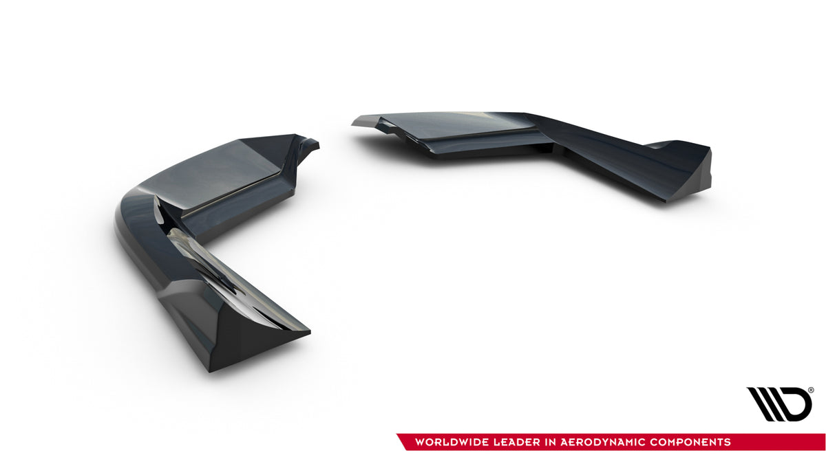 Heck Ansatz Flaps Diffusor passend für Porsche Cayenne Sport Design SUV / Coupe Mk3 schwarz Hochglanz – Ansicht 5