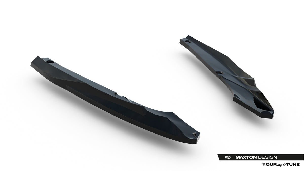 Heck Ansatz Flaps Diffusor V.5 passend für Cupra Leon ST Mk1 Facelift schwarz Hochglanz – Ansicht 5