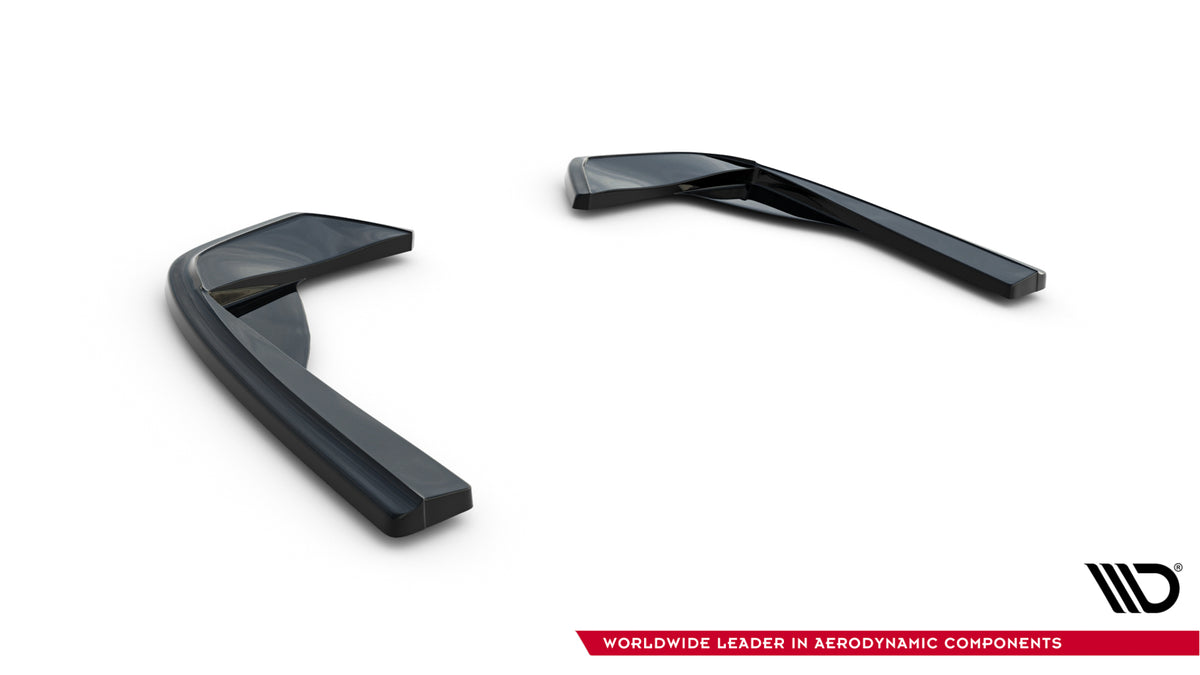 Heck Ansatz Flaps Diffusor passend für Mercedes-Benz C AMG-Line / C43 AMG Limousine W205 schwarz Hochglanz – Ansicht 6