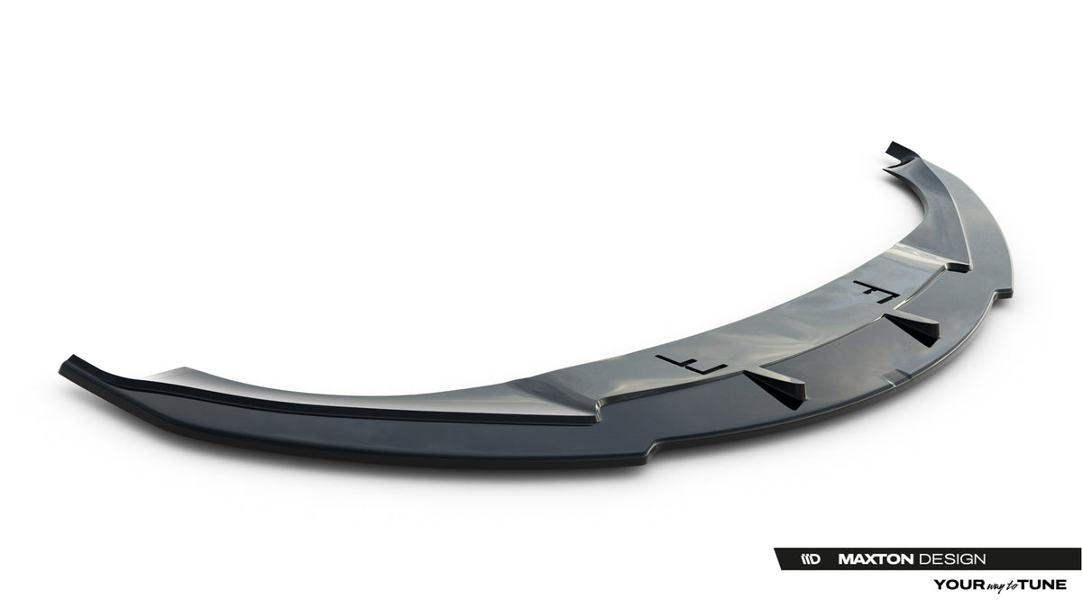 Street+ Spoilerlippe Front Ansatz V.2 passend für Tesla Model S Mk1 schwarz Hochglanz – Ansicht 6