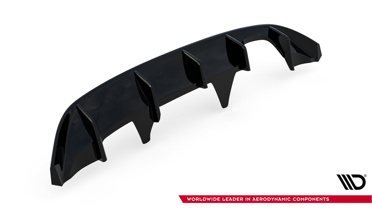 Diffusor Heck Ansatz passend für Ford Fiesta Mk8 ST-Line schwarz Hochglanz – Ansicht 5