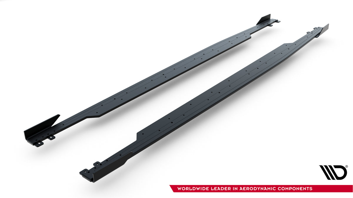 Street Pro Street+ Seitenschweller Leisten + Flaps passend für Audi RS3 Sportback 8Y Facelift schwarz Hochglanz – Ansicht 6