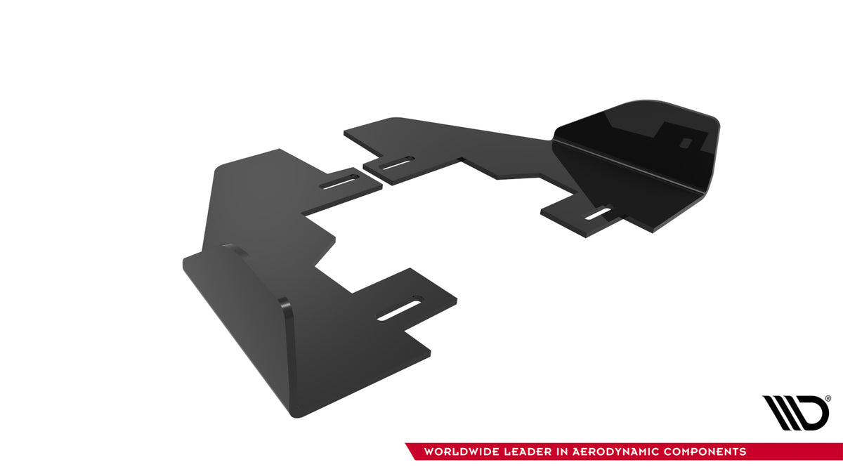 Hintere Seiten Flaps V.2 passend für BMW 1er M-Paket F70 schwarz Hochglanz – Ansicht 8