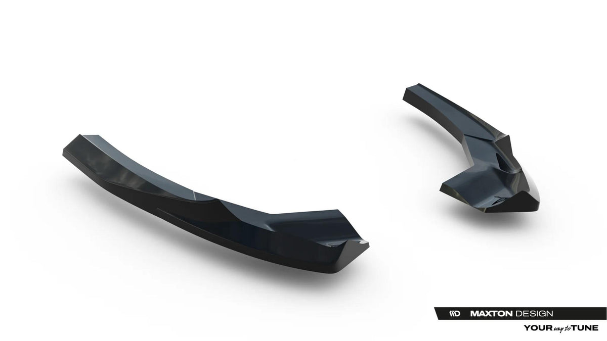 Heck Ansatz Flaps Diffusor V.1 passend für Audi RS3 Limousine 8Y Facelift schwarz Hochglanz – Ansicht 5