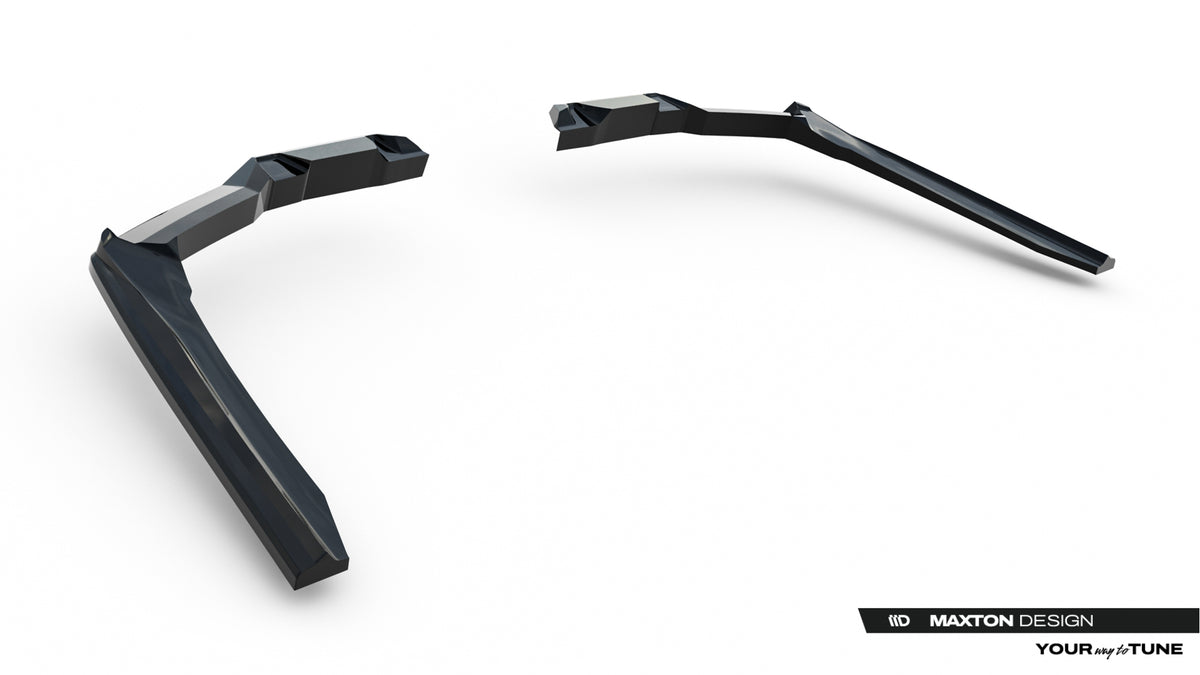 Heck Ansatz Flaps Diffusor V.2 passend für BMW 5er / i5 M-Paket Limousine / Touring G60 / G61 schwarz Hochglanz – Ansicht 8