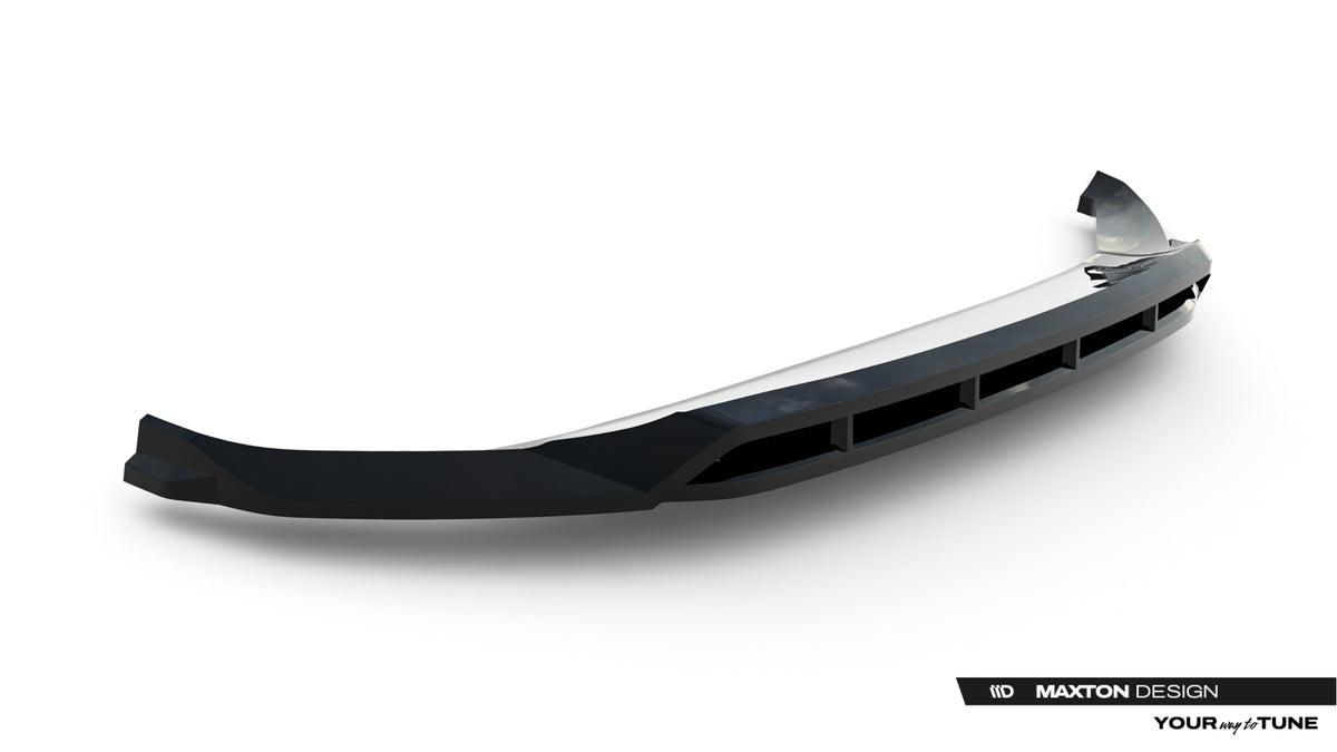 Street+ Spoilerlippe Front Ansatz passend für Jaguar F-Pace R-Sport X761 Facelift schwarz Hochglanz – Ansicht 6