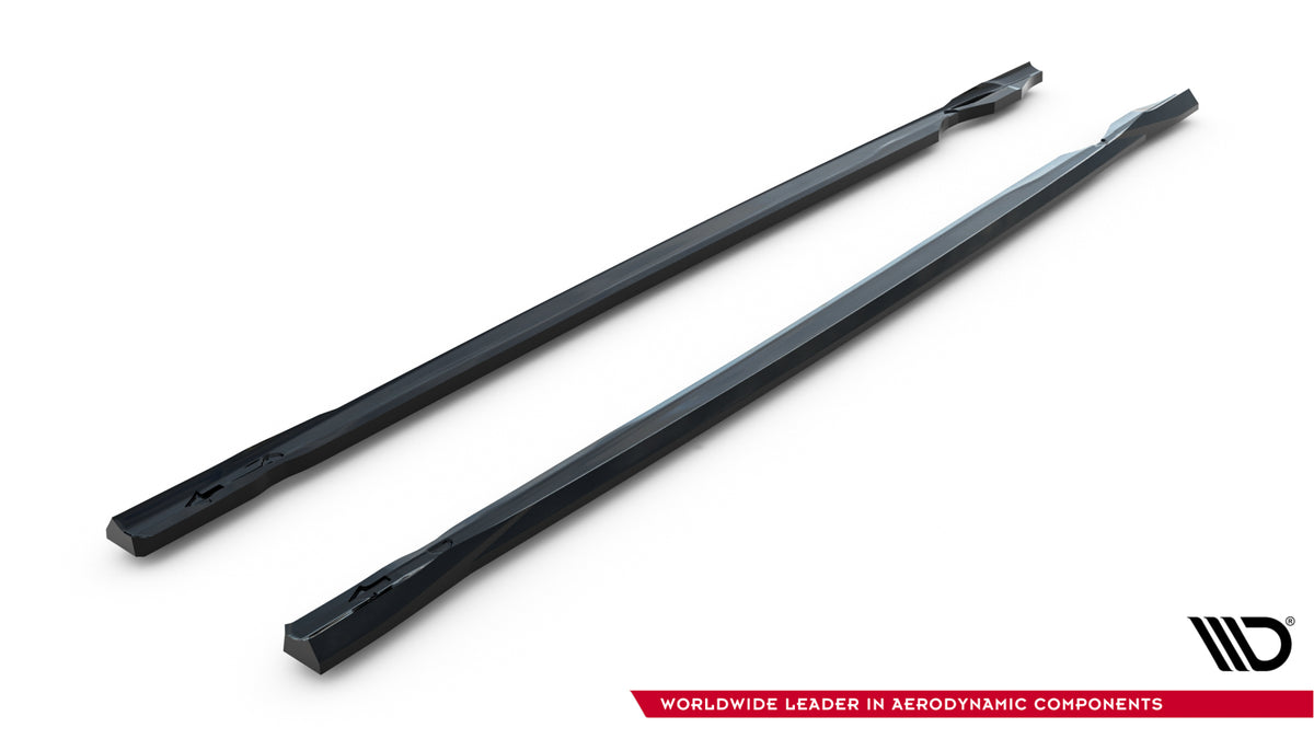 Street+ Seitenschweller Leisten passend für V.5 VW Golf R Hatchback Mk8 / Mk8 Facelift schwarz Hochglanz – Ansicht 6