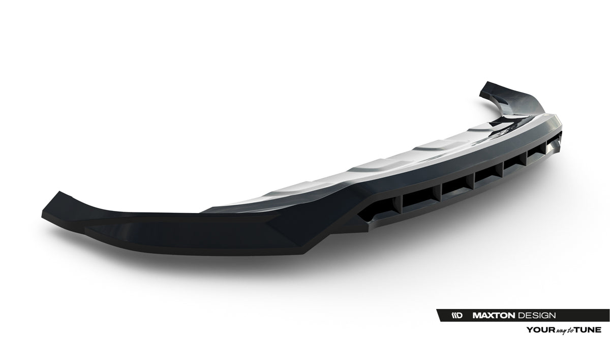 Street+ Spoilerlippe Front Ansatz passend für VW Touareg Elegance Mk3 Facelift schwarz Hochglanz – Ansicht 9