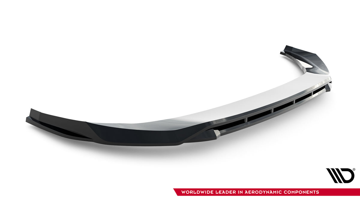 Street+ Spoilerlippe Front Ansatz V.1 passend für Audi A5 S-Line / S5 Limousine / Avant B10 schwarz Hochglanz – Ansicht 6