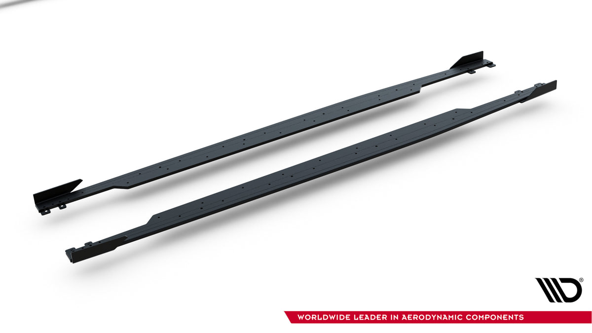 Street Pro Street+ Seitenschweller Leisten + Flaps passend für Audi RS3 Sportback 8Y Facelift schwarz Hochglanz – Ansicht 5