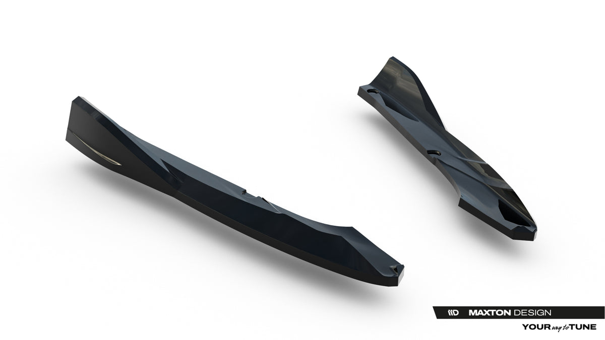 Heck Ansatz Flaps Diffusor V.6 passend für Cupra Leon ST Mk1 Facelift schwarz Hochglanz – Ansicht 5