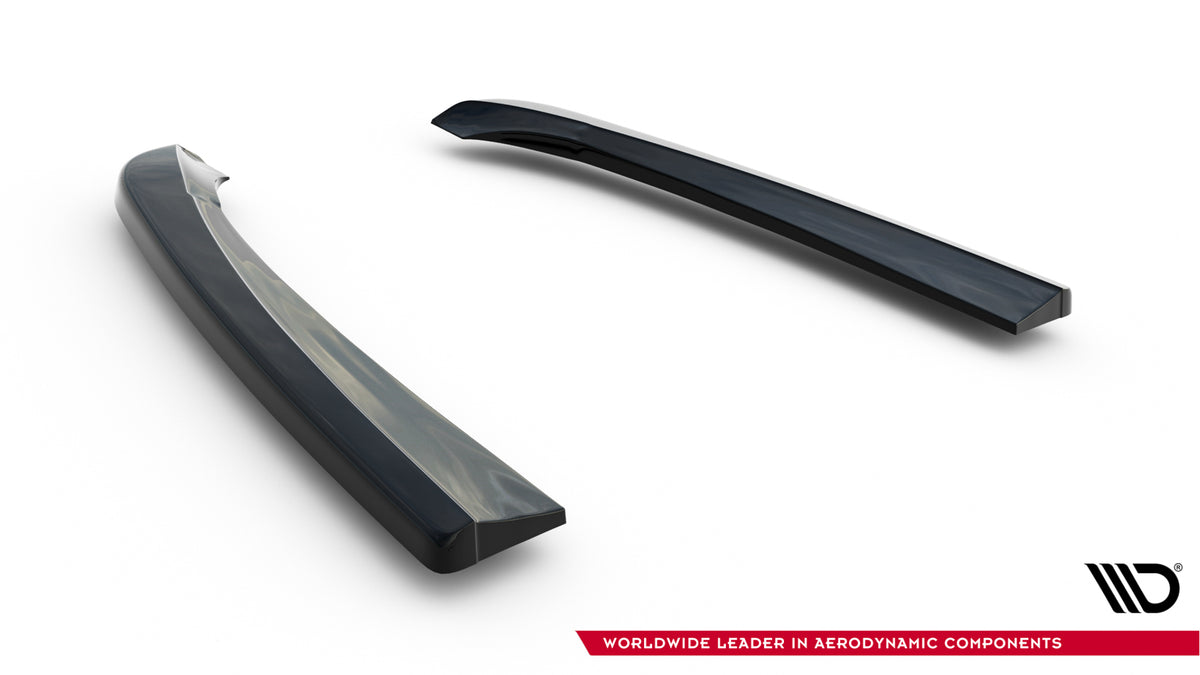 Heck Ansatz Flaps Diffusor passend für Mercedes- Benz C Coupe AMG-Line C205 schwarz Hochglanz – Ansicht 6