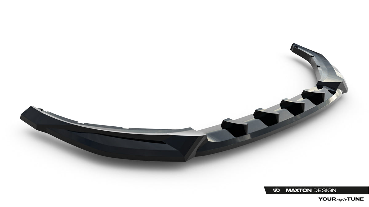 Street+ Spoilerlippe Front Ansatz V.1 passend für Skoda Kodiaq Sportline Mk2 schwarz Hochglanz – Ansicht 6