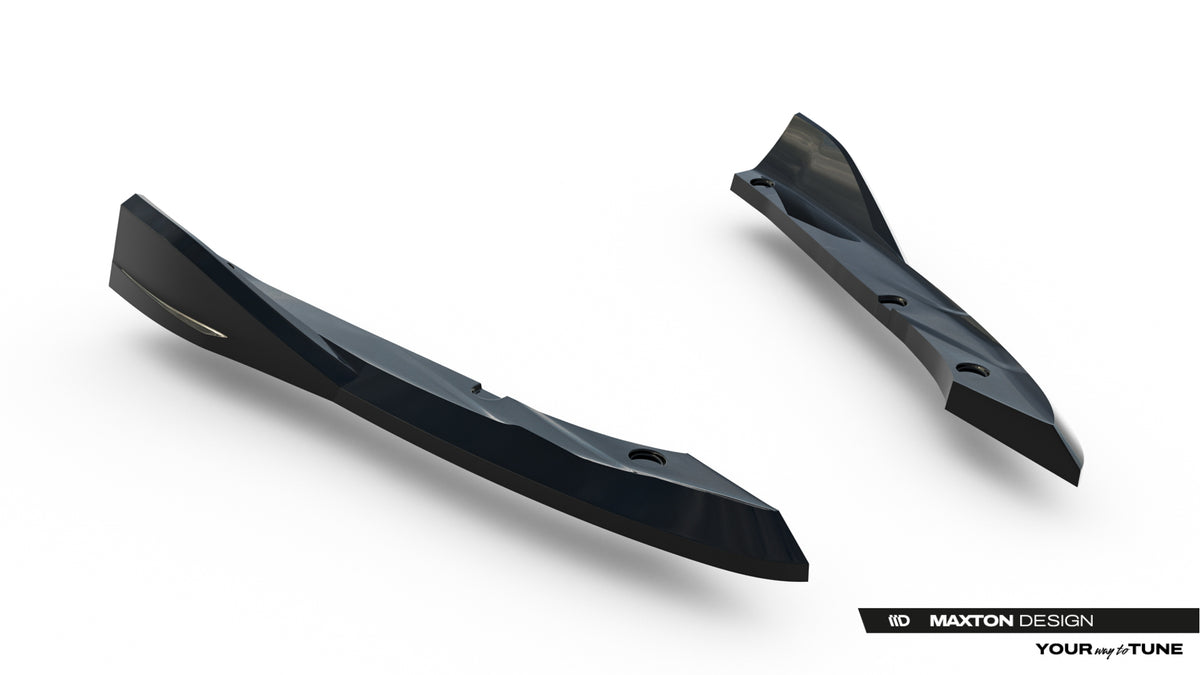 Heck Ansatz Flaps Diffusor V.3 passend für Cupra Leon ST Mk1 Facelift schwarz Hochglanz – Ansicht 5