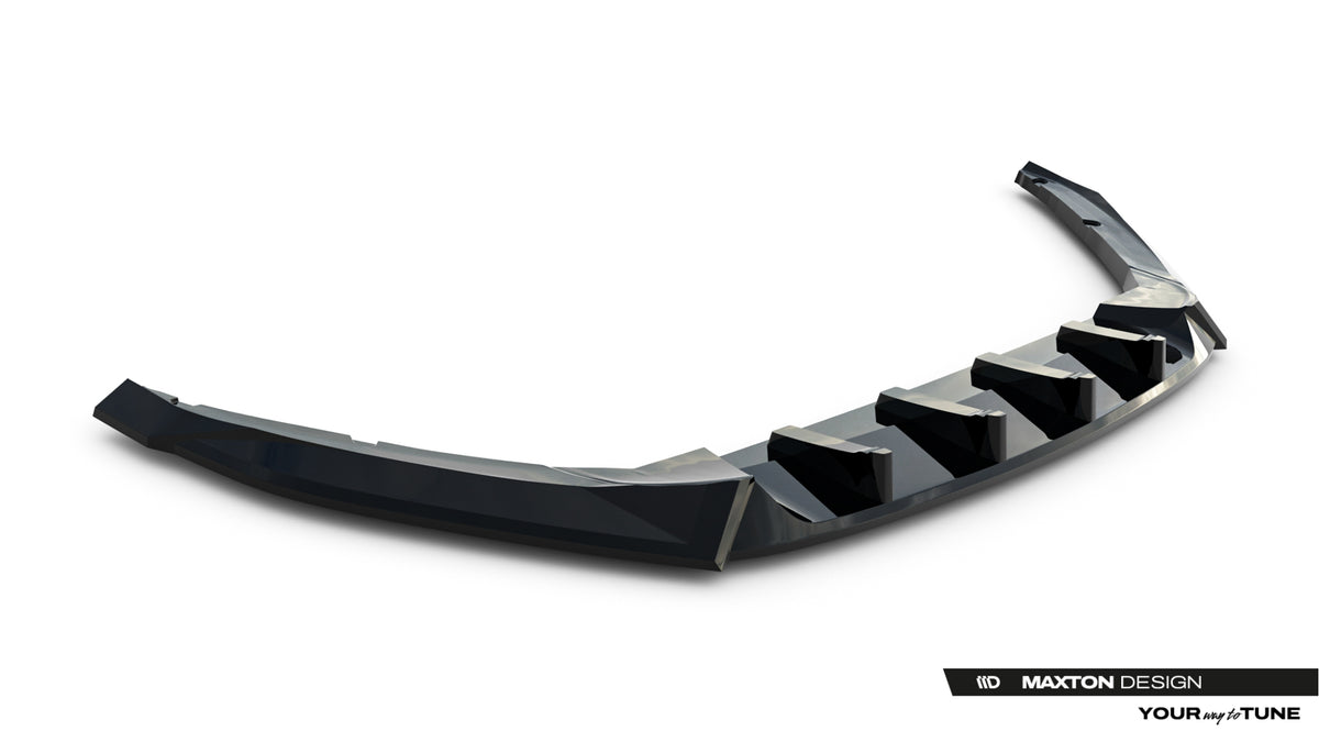 Street+ Spoilerlippe Front Ansatz passend für Skoda Octavia Liftback / Combi Mk4 Facelift schwarz Hochglanz – Ansicht 6