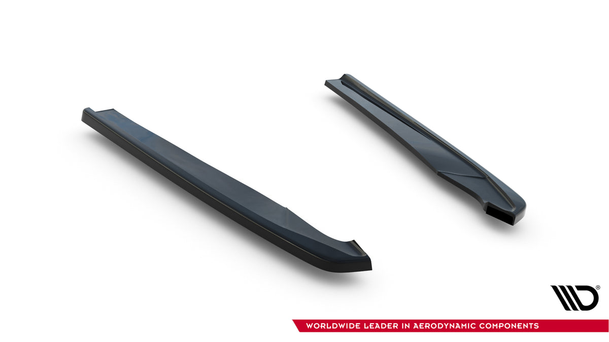 Heck Ansatz Flaps Diffusor passend für Audi A4 / A4 S-Line / S4 Limousine / Avant B9 schwarz Hochglanz – Ansicht 6