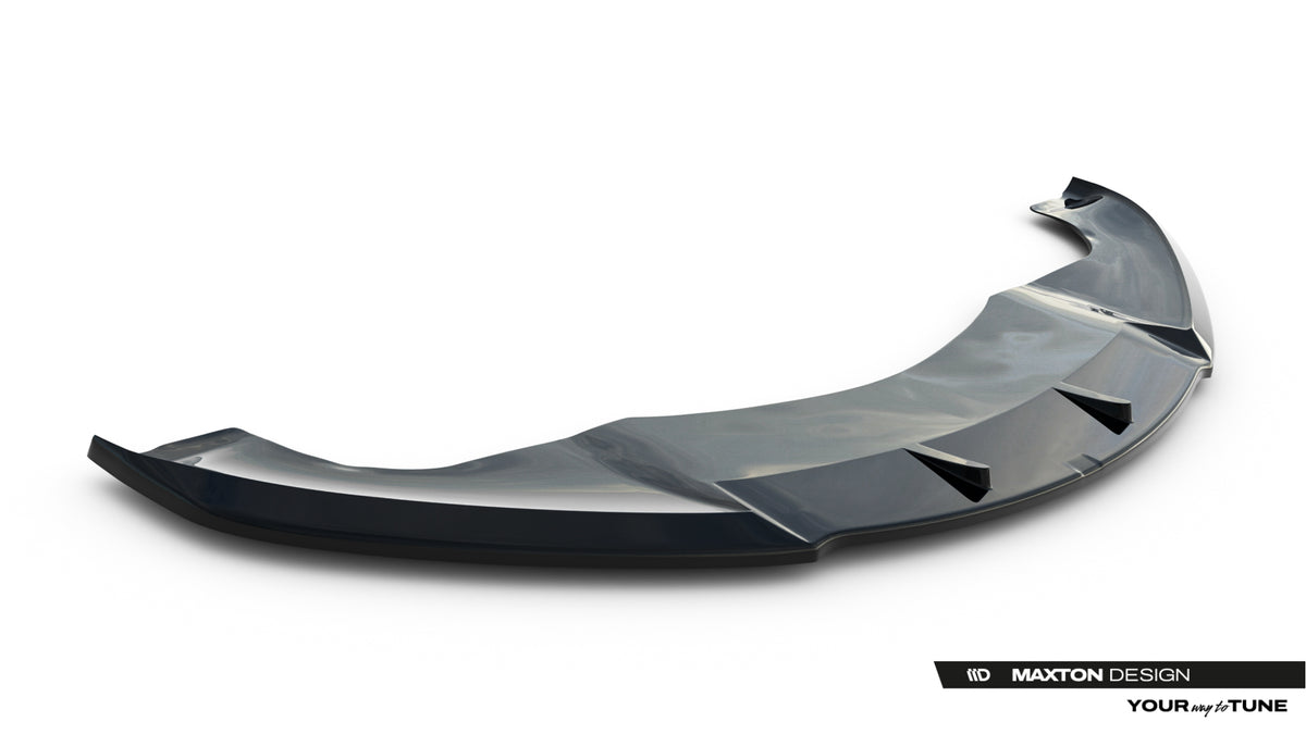 Street+ Spoilerlippe Front Ansatz V.1 passend für Tesla Model S Mk1 schwarz Hochglanz – Ansicht 6