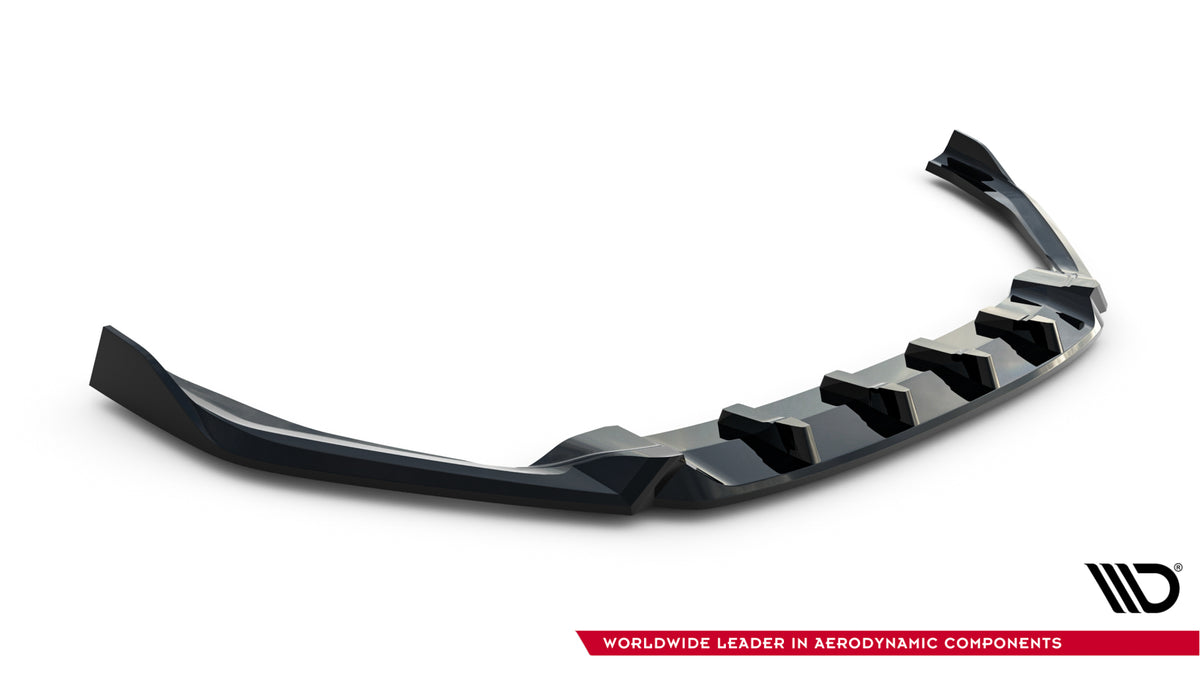 Street+ Spoilerlippe Front Ansatz V.5 passend für Skoda Octavia RS Mk4 schwarz Hochglanz – Ansicht 6