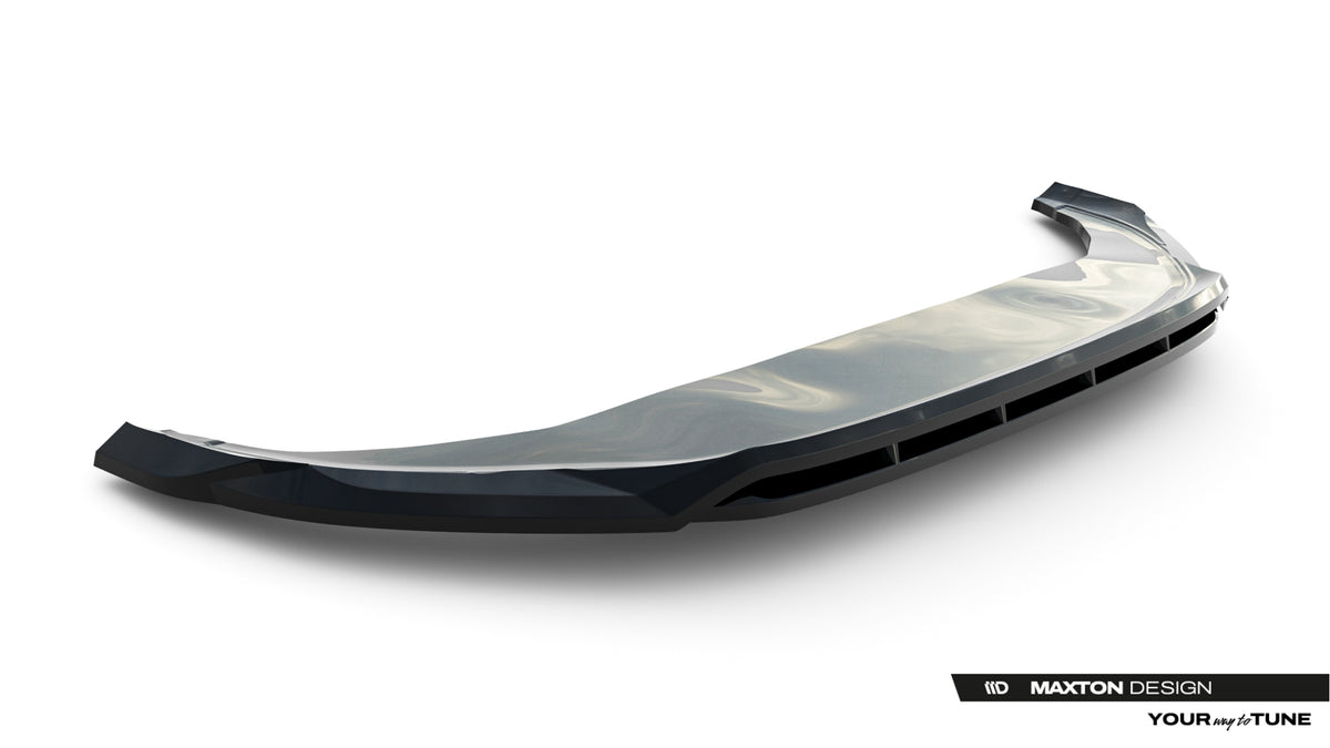Street+ Spoilerlippe Front Ansatz V.2 passend für VW Tiguan R-Line Mk3  schwarz Hochglanz – Ansicht 8