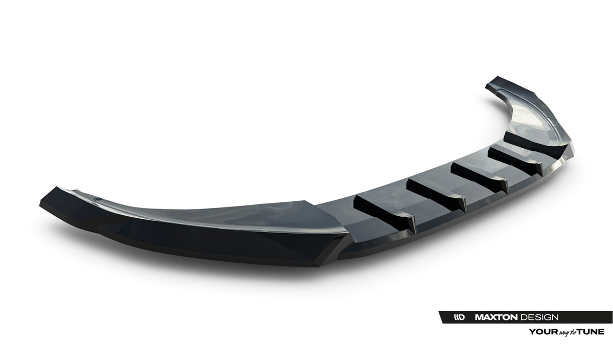 Street+ Spoilerlippe Front Ansatz V.1 passend für VW Tiguan R-Line Mk3  schwarz Hochglanz – Ansicht 7