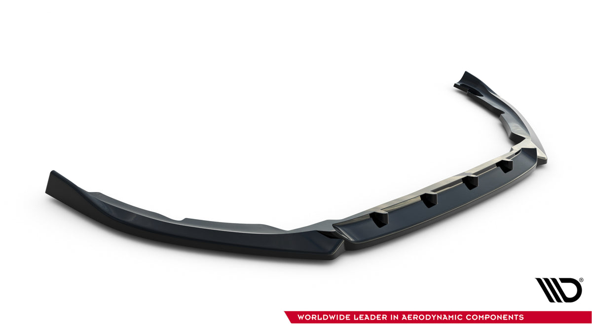 Street+ Spoilerlippe Front Ansatz passend für Peugeot Partner Mk3 schwarz Hochglanz – Ansicht 4