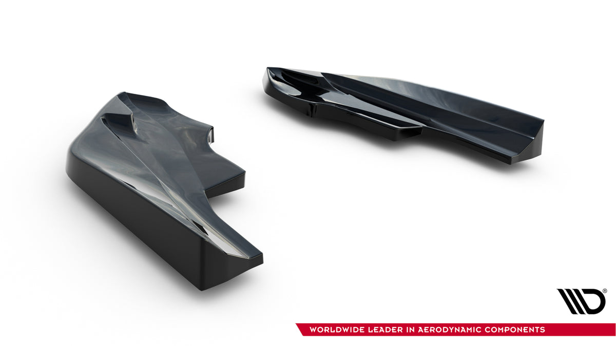 Heck Ansatz Flaps Diffusor V.6 passend für VW Golf R Hatchback Mk8 Facelift schwarz Hochglanz – Ansicht 6