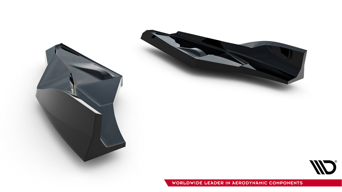 Heck Ansatz Flaps Diffusor V.4 passend für Audi S3 Sportback 8Y Facelift schwarz Hochglanz – Ansicht 5
