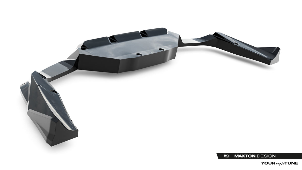 Street+ Mittlerer Diffusor RACE passend für BMW X2 M35i U10 schwarz Hochglanz – Ansicht 8
