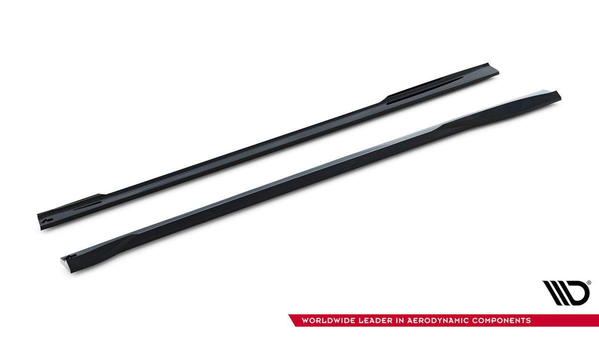 Street+ Seitenschweller Leisten passend für BMW 4er Cabrio / Coupe F33 / F32 schwarz Hochglanz – Ansicht 5