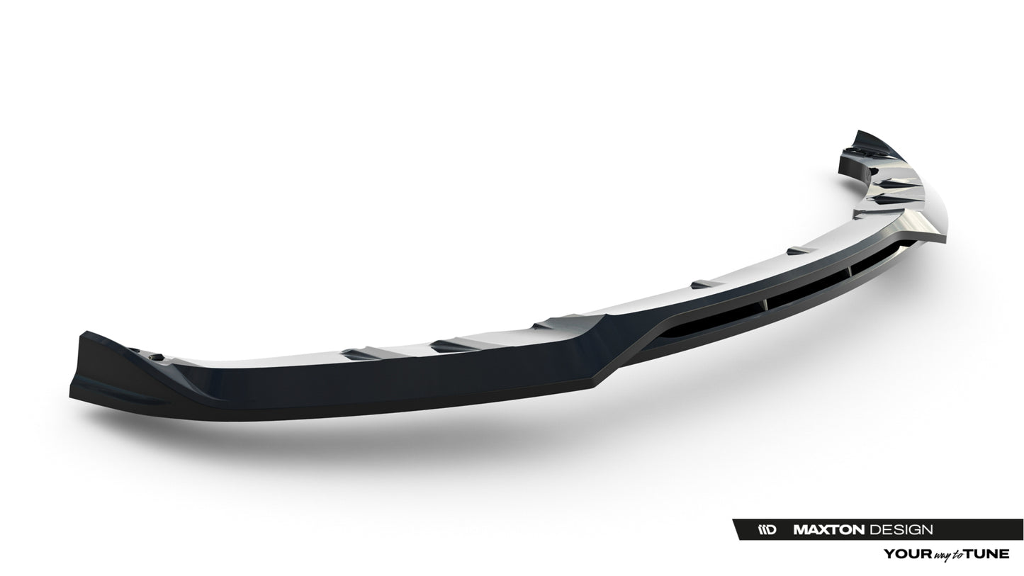 Street+ Spoilerlippe Front Ansatz passend für BMW 3er Sportline Limousine / Touring F30 / F31 schwarz Hochglanz – Ansicht 6