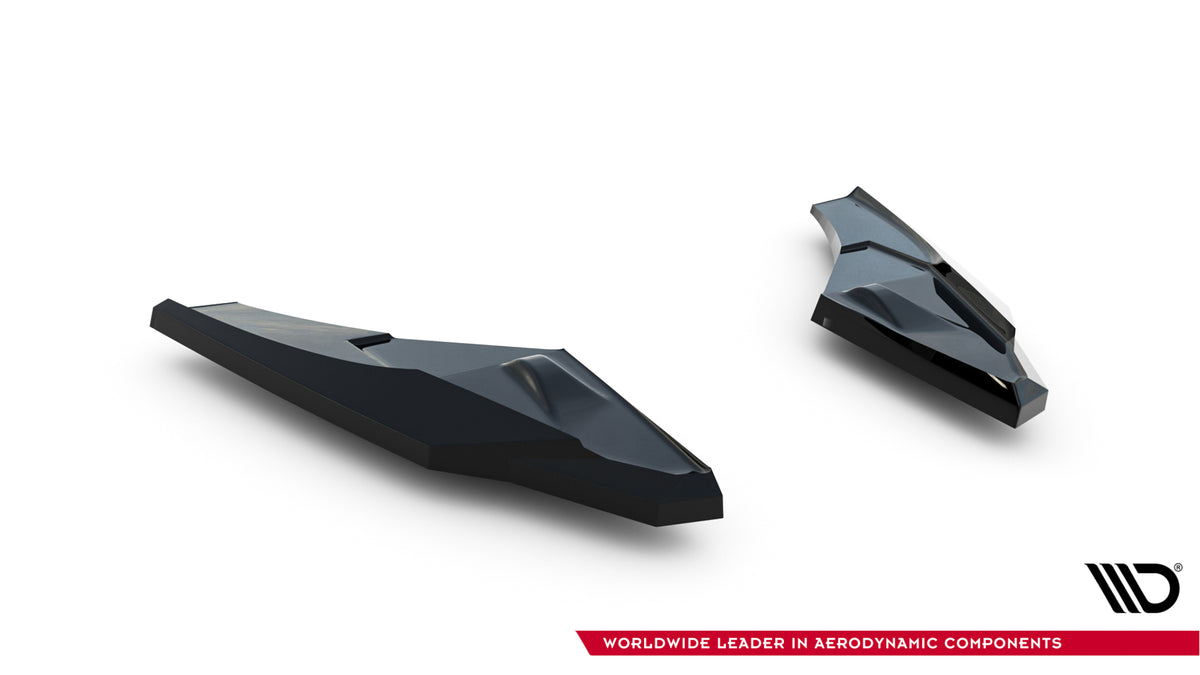 Heck Ansatz Flaps Diffusor V.3 passend für Audi S3 Sportback 8Y Facelift schwarz Hochglanz – Ansicht 4