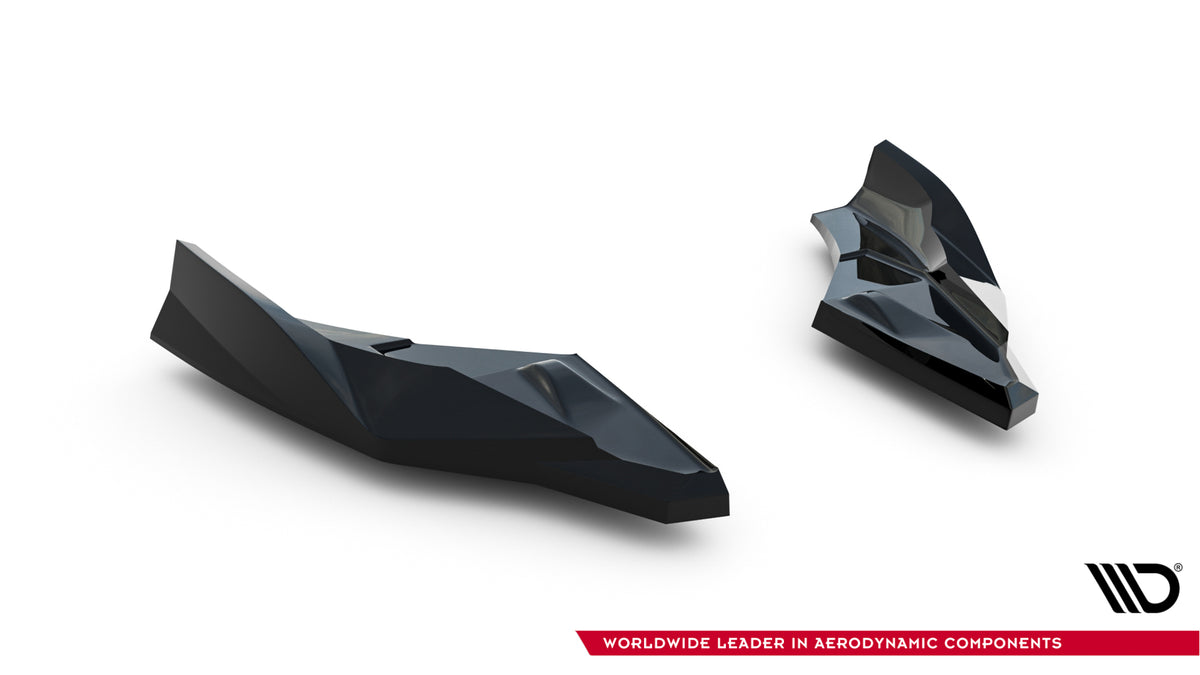 Heck Ansatz Flaps Diffusor V.4 passend für Audi S3 Sportback 8Y Facelift schwarz Hochglanz – Ansicht 4