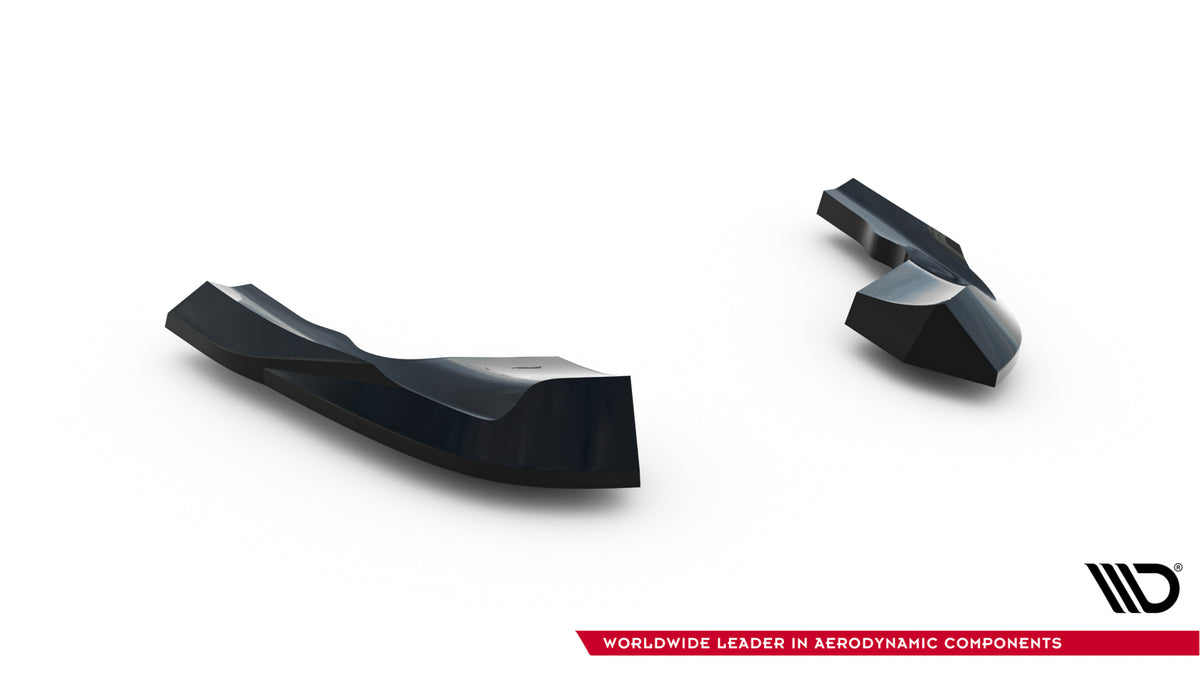 Heck Ansatz Flaps Diffusor V.8 passend für VW Golf R Hatchback Mk8 / Mk8 Facelift schwarz Hochglanz – Ansicht 4