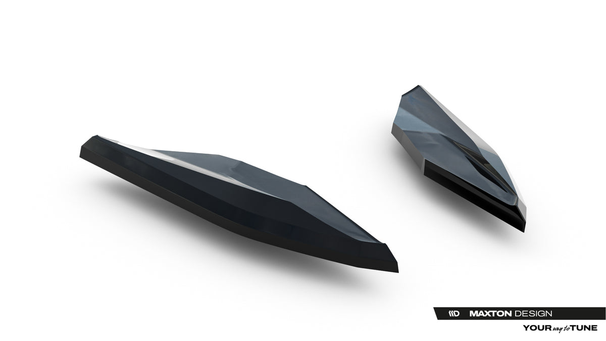 Heck Ansatz Flaps Diffusor passend für BMW X1 M35i U11 schwarz Hochglanz – Ansicht 4