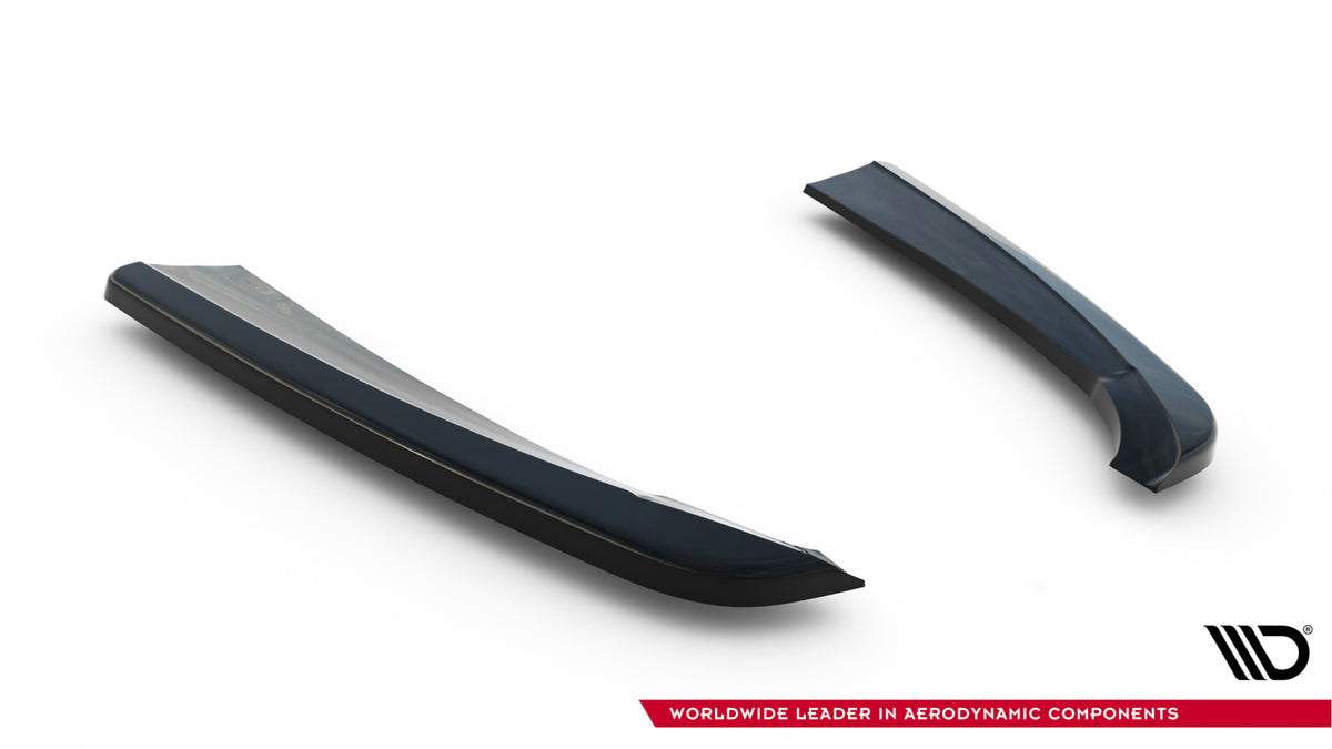 Heck Ansatz Flaps Diffusor passend für Mercedes- Benz C Coupe AMG-Line C205 schwarz Hochglanz – Ansicht 5