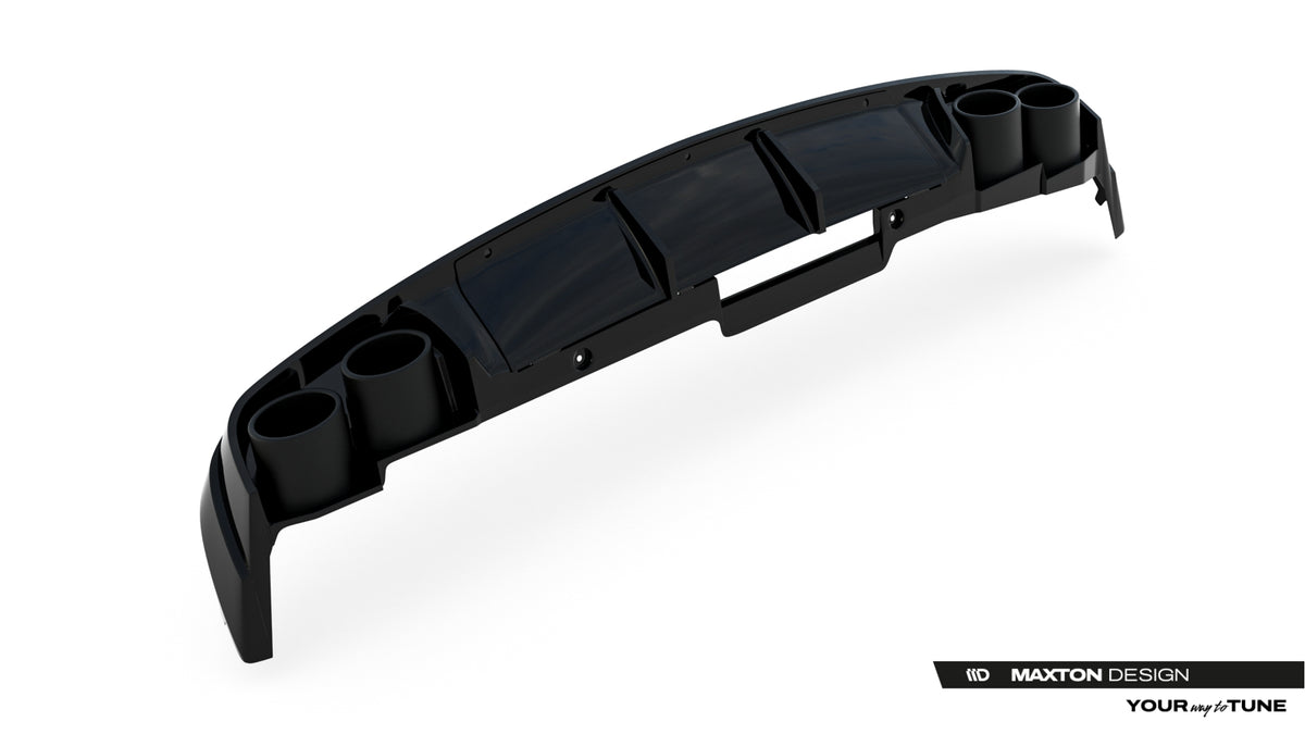 Diffusor Heck Ansatz + Endrohre passend für Audi A6 Limousine / Avant C8 / C8 Facelift – Ansicht 5