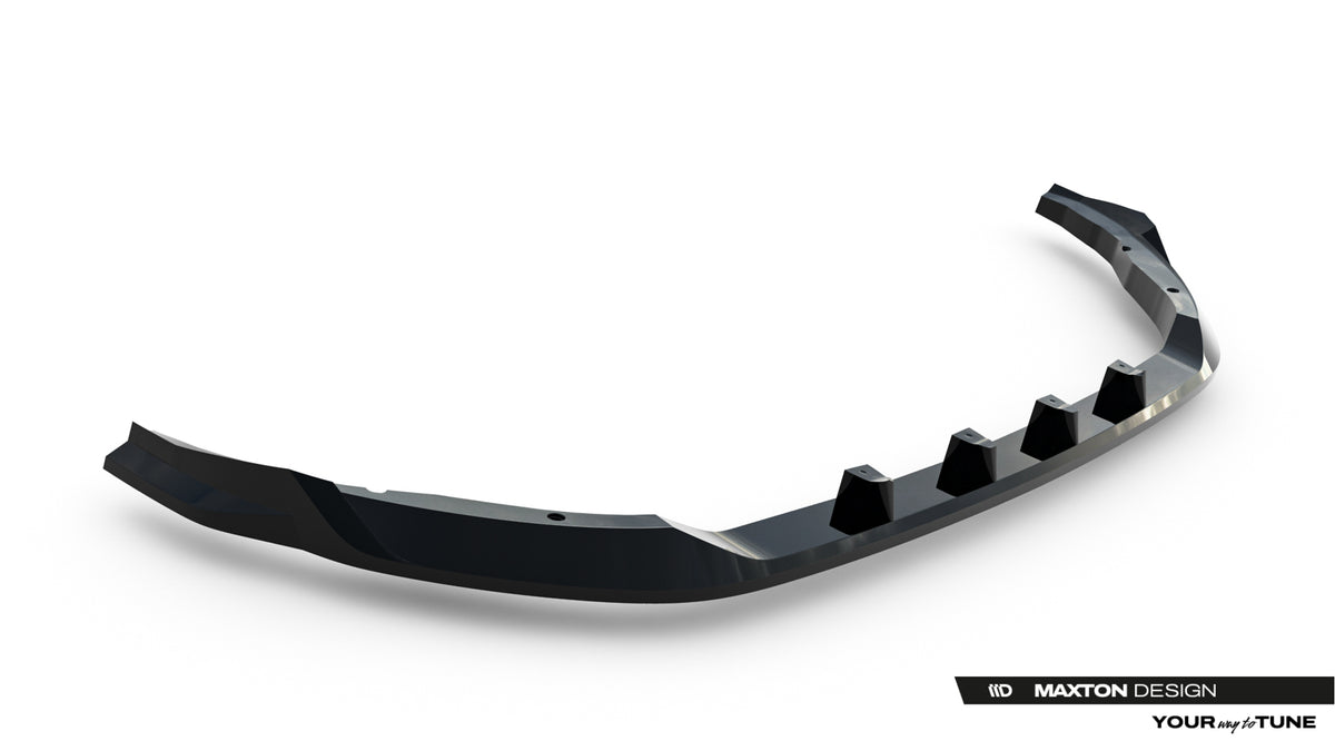 Street+ Spoilerlippe Front Ansatz passend für Renault Clio Mk5 Facelift schwarz Hochglanz – Ansicht 6