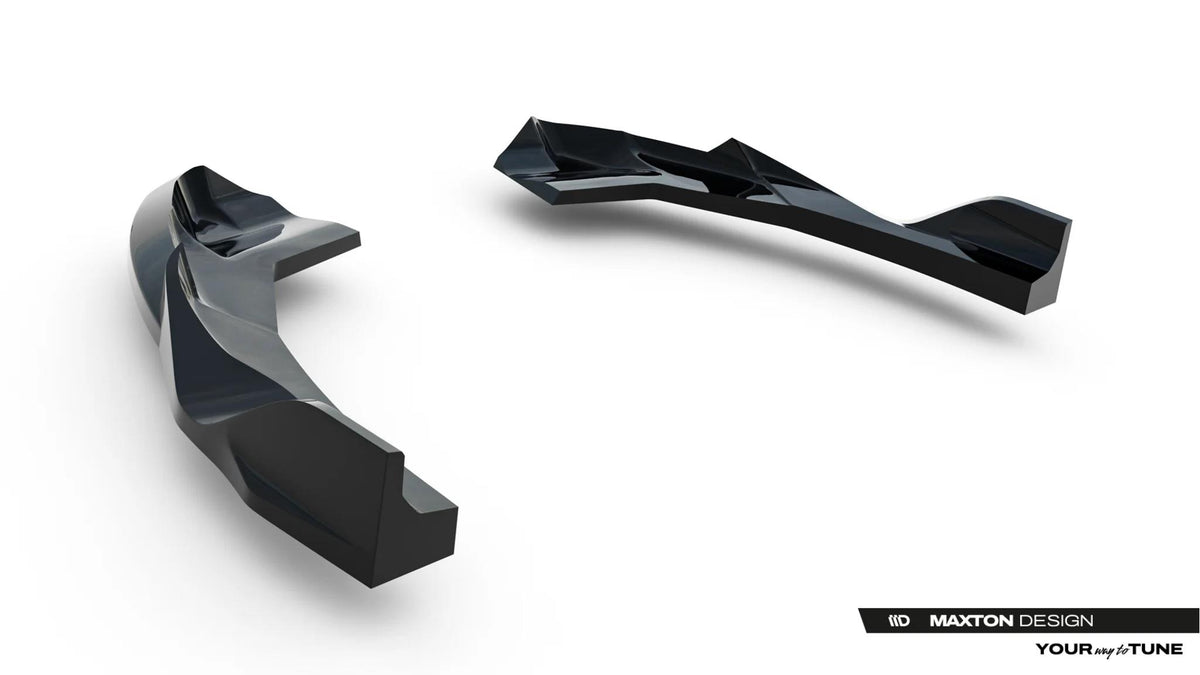 Heck Ansatz Flaps Diffusor V.2 passend für Audi RS3 Limousine 8Y Facelift schwarz Hochglanz – Ansicht 6